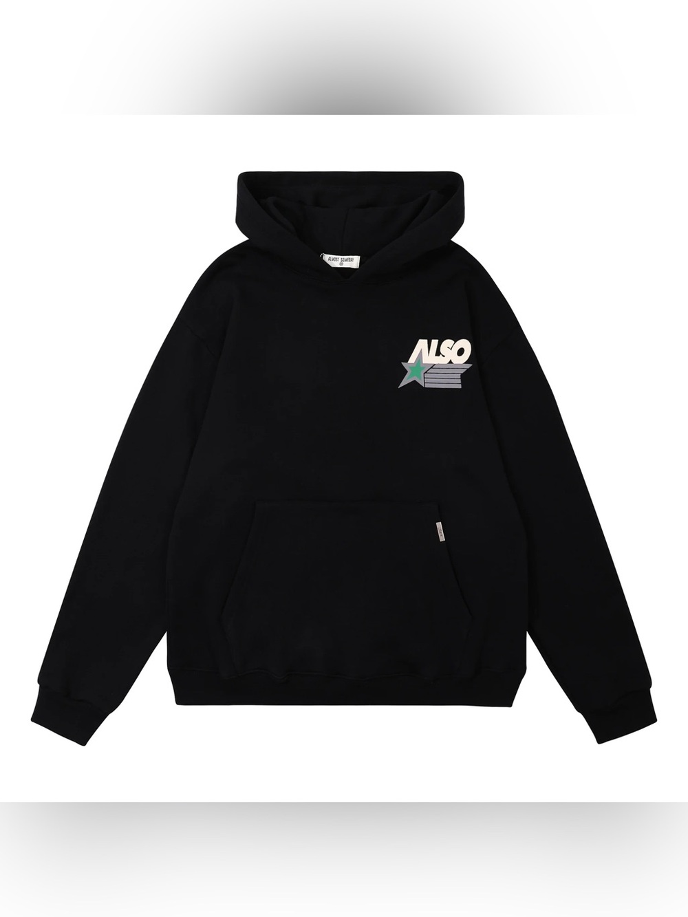 Almost Someday Graphic Hoodie Men’s Black Capital Houndstooth Medium 100% Cotton